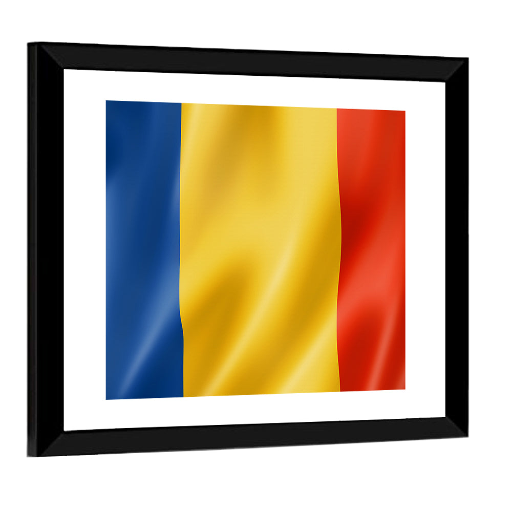Romanian Tricolor Flag Wall Art