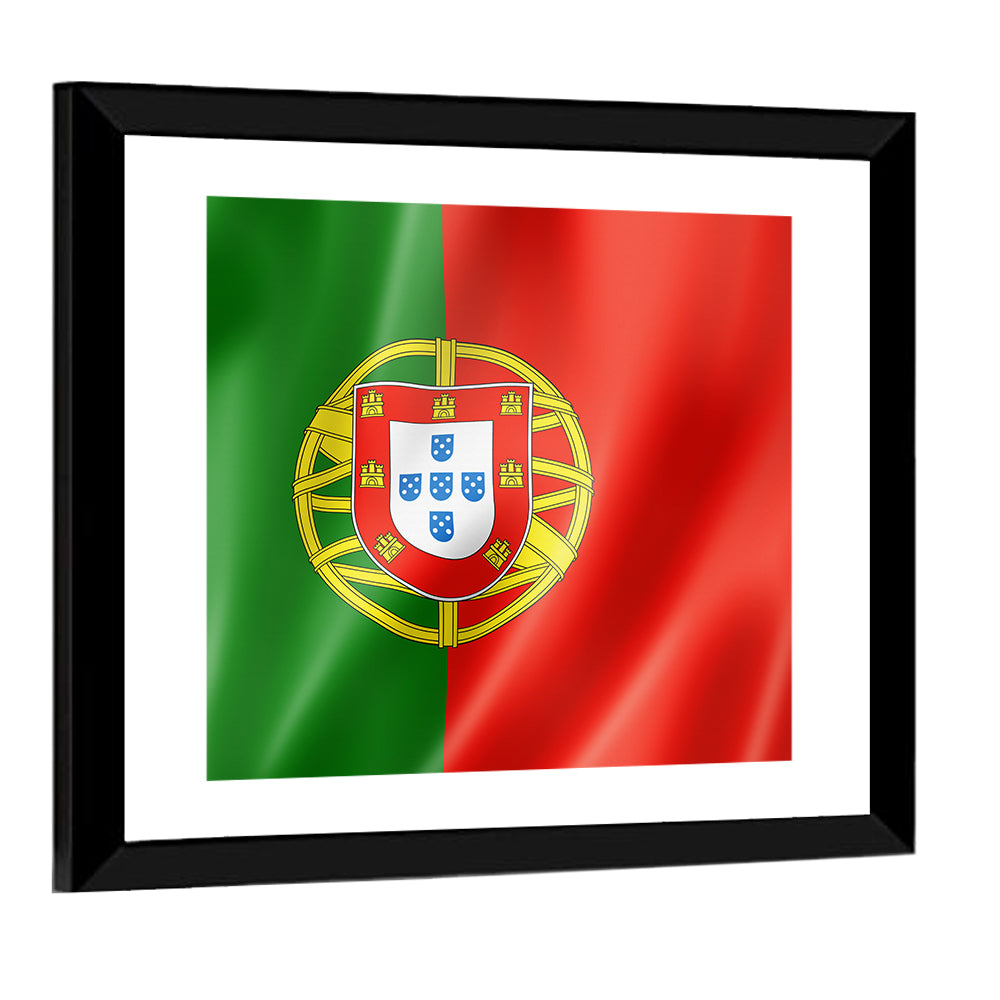 Portuguese Flag with Coat of Arms Wall Art
