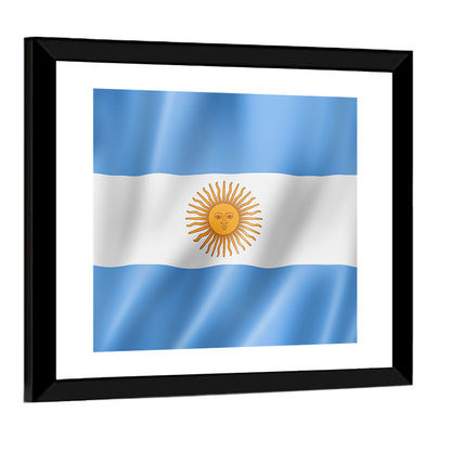 Waving Flag Of Argentina Wall Art