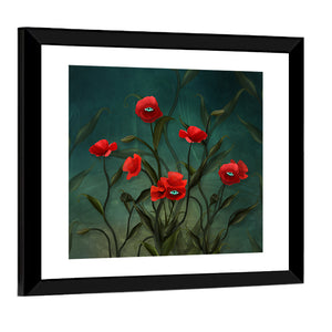 Surreal Poppy Plants Wall Art