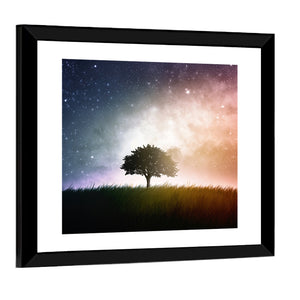 Tree Under Starry Sky Wall Art