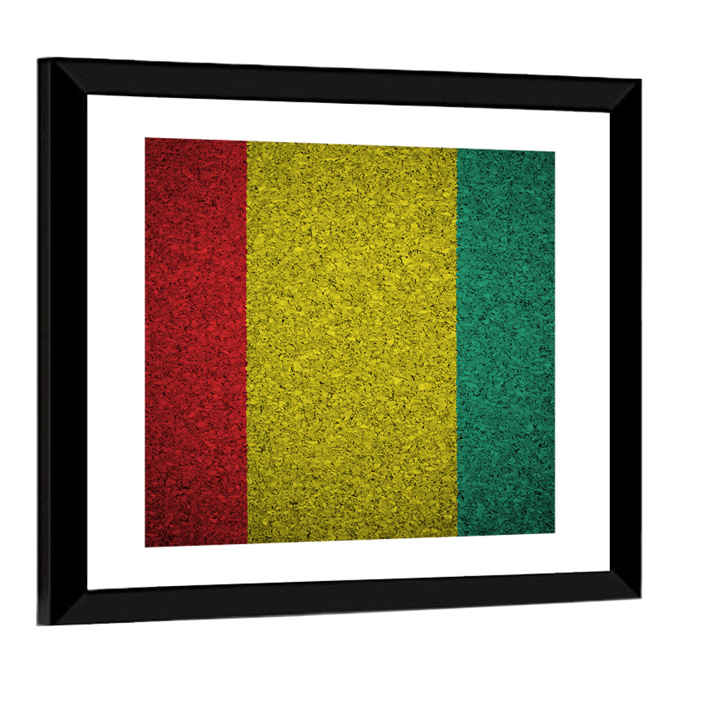 Textured Guinean Flag Wall Art
