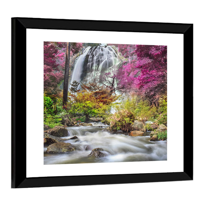 Klonglan Waterfall Wall Art as a framed print