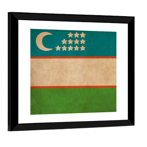 Flag Of Uzbekistan Wall Art