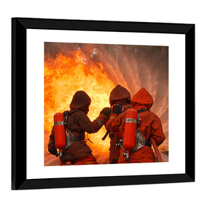 Firefighters During Training Wall Art