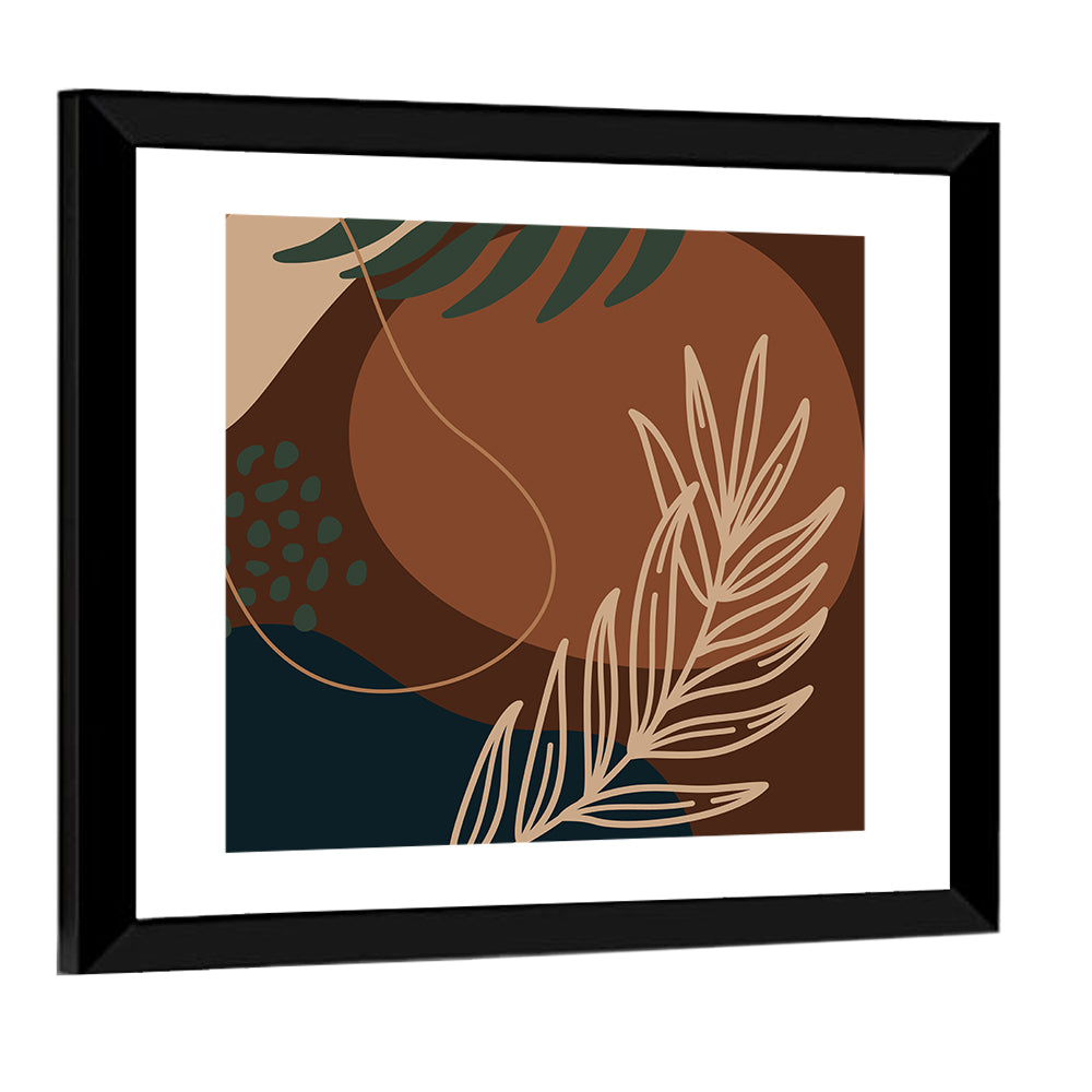 Geometric Palm Leaf Wall Art