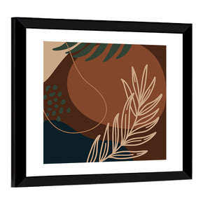 Geometric Palm Leaf Wall Art