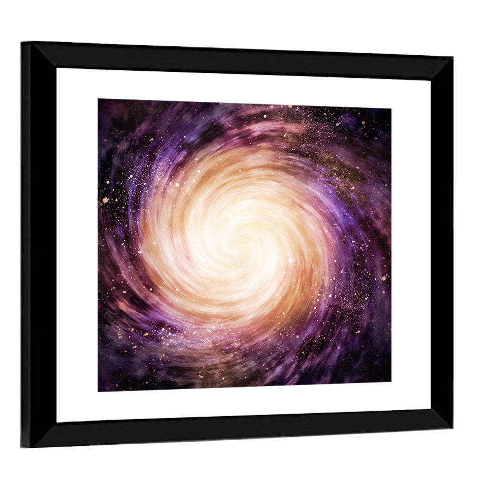 Spiral Galaxy In Space With Stars Wall Art