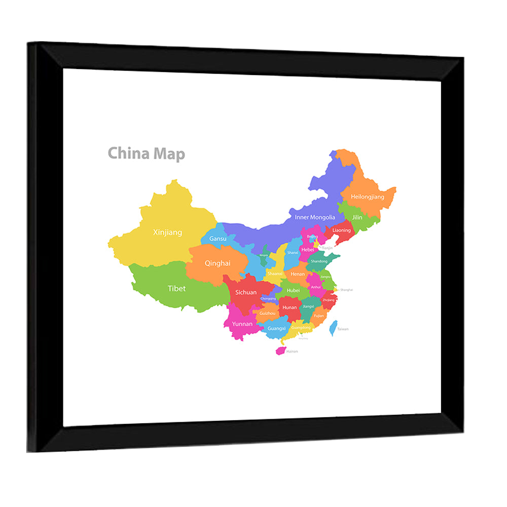 Map of China Wall Art