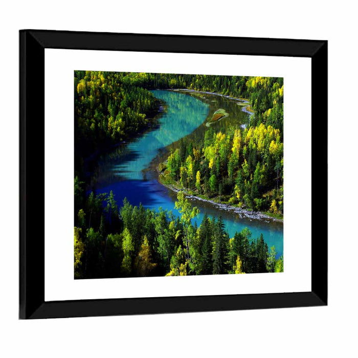 Moon Bay at Kanak Lake Wall Art as a framed print