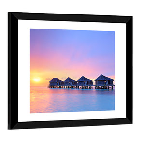 Sunset On Maldives island Wall Art