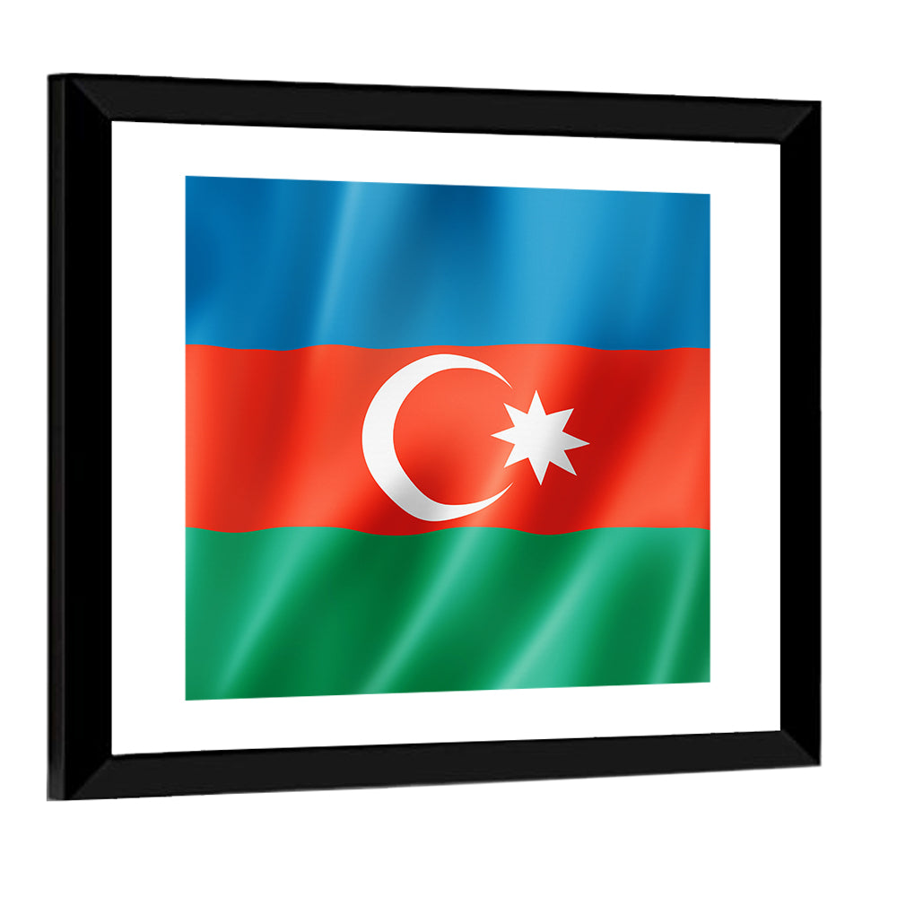 Azerbaijan Flag Wall Art