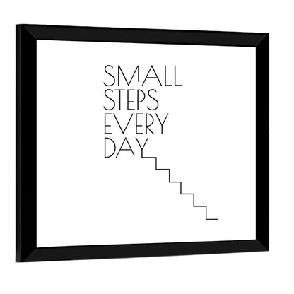 Quote "Small Steps Every Day" Wall Art