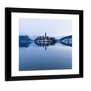 Lake & Church On Small Island Bled Wall Art