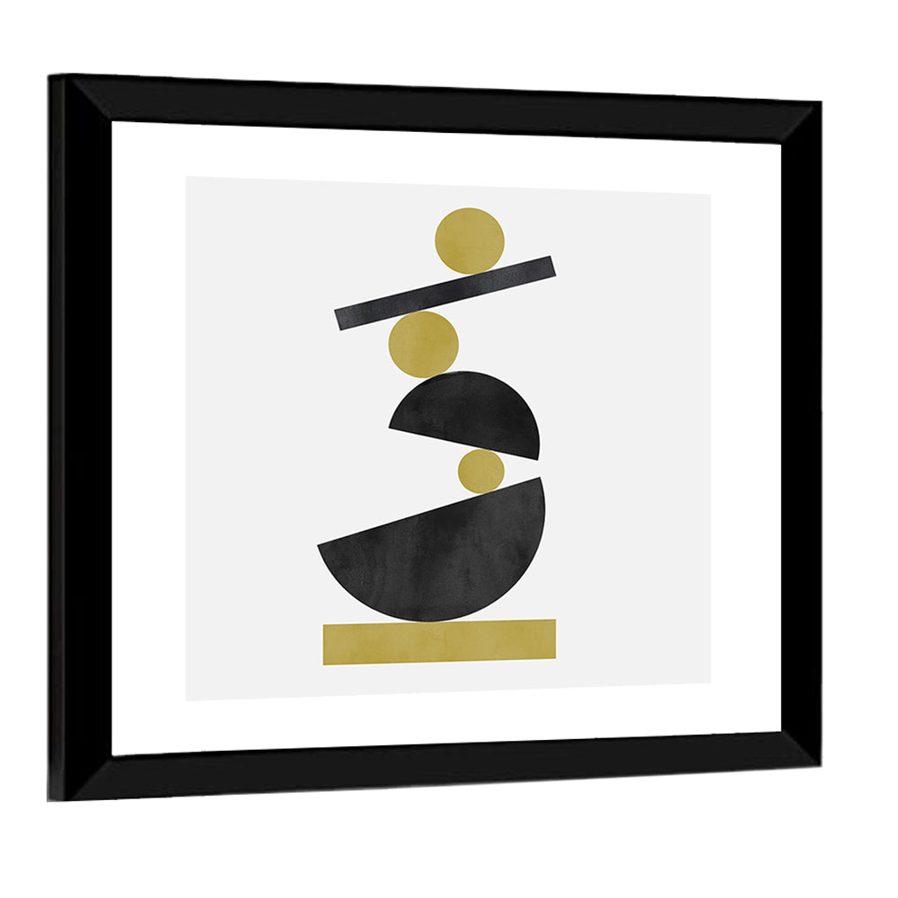 Balanced Geometric Stack Wall Art