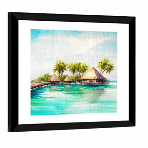 Over Water Bungalows Wall Art