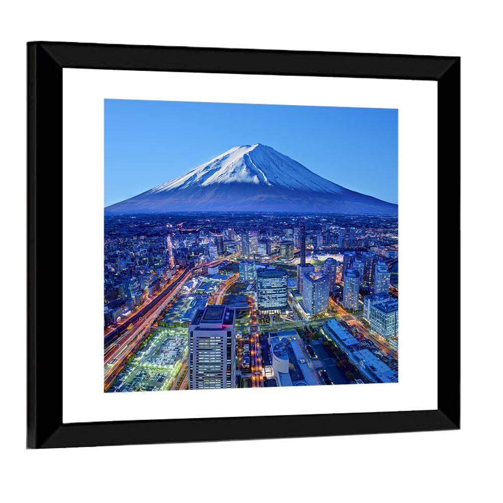 Mount Fuji Above Fujinomiya Skyline Wall Art