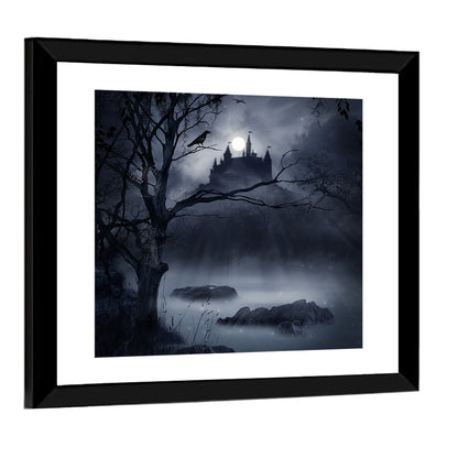 Castle Shadow On A Swamp Wall Art