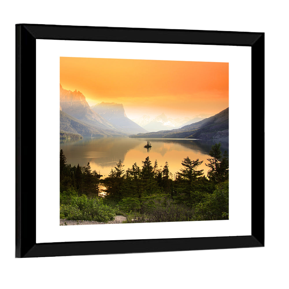 Saint Mary Lake, Wild Goose Island Wall Art