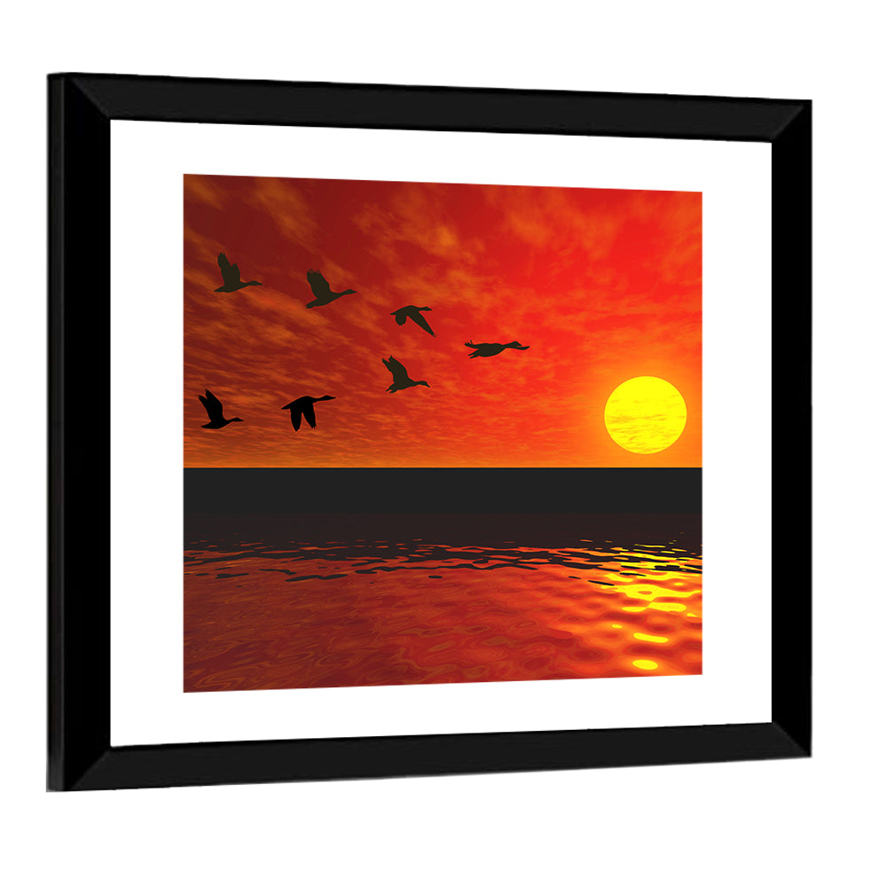 Flying Ducks Wall Art