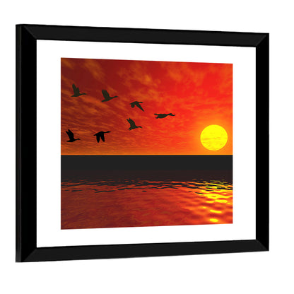 Flying Ducks Wall Art