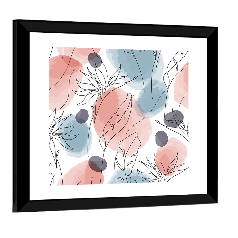 Bird of Paradise Leaf Pattern Wall Art