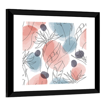 Bird of Paradise Leaf Pattern Wall Art
