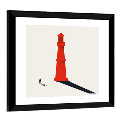 Red Lighthouse Vision Wall Art