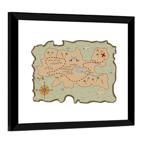 Pirate Treasure Map Wall Art