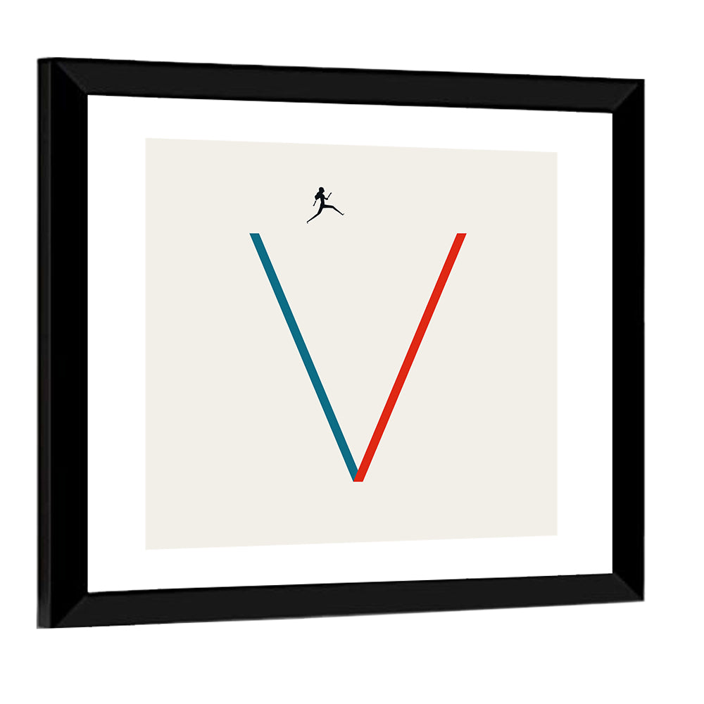 Victory V Runner Silhouette Wall Art