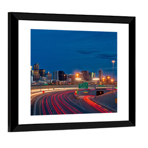 Denver Skyline At Dusk Wall Art