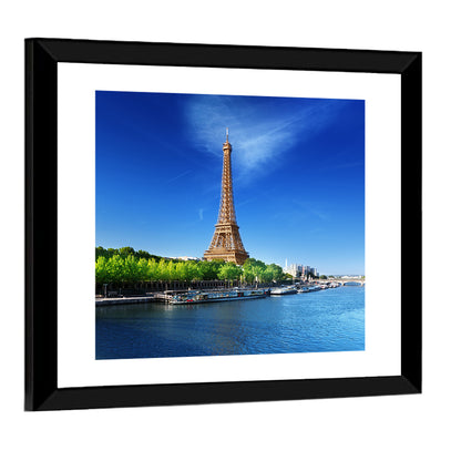 Seine In Paris With Eiffel Tower Wall Art