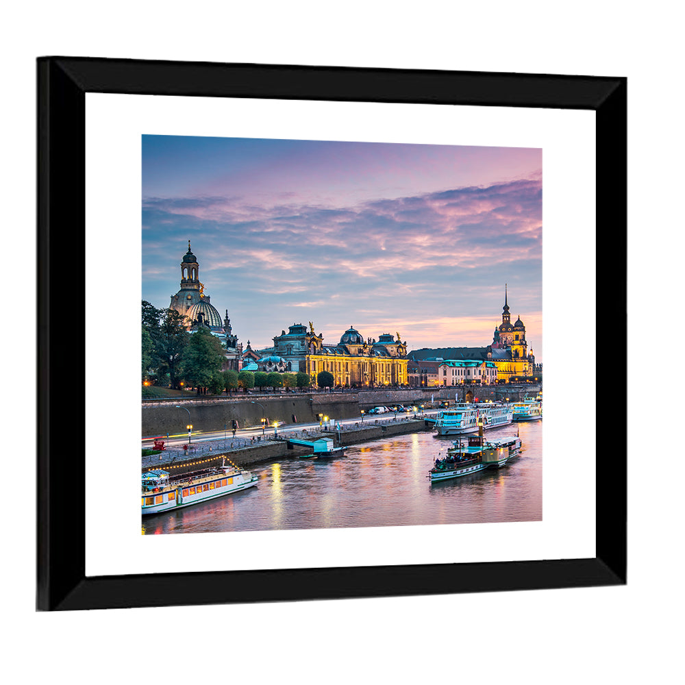 Dresden City & Elbe River Wall Art