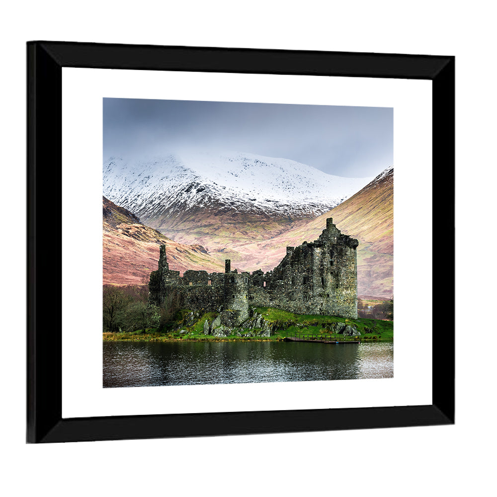 Kilchurn Castle in Winter, Loch Awe Wall Art
