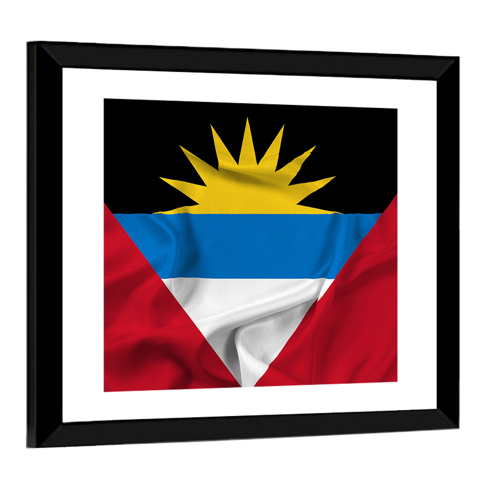 Waving Antigua and Barbuda Flag Wall Art