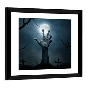 Zombie Rising Hand Wall Art