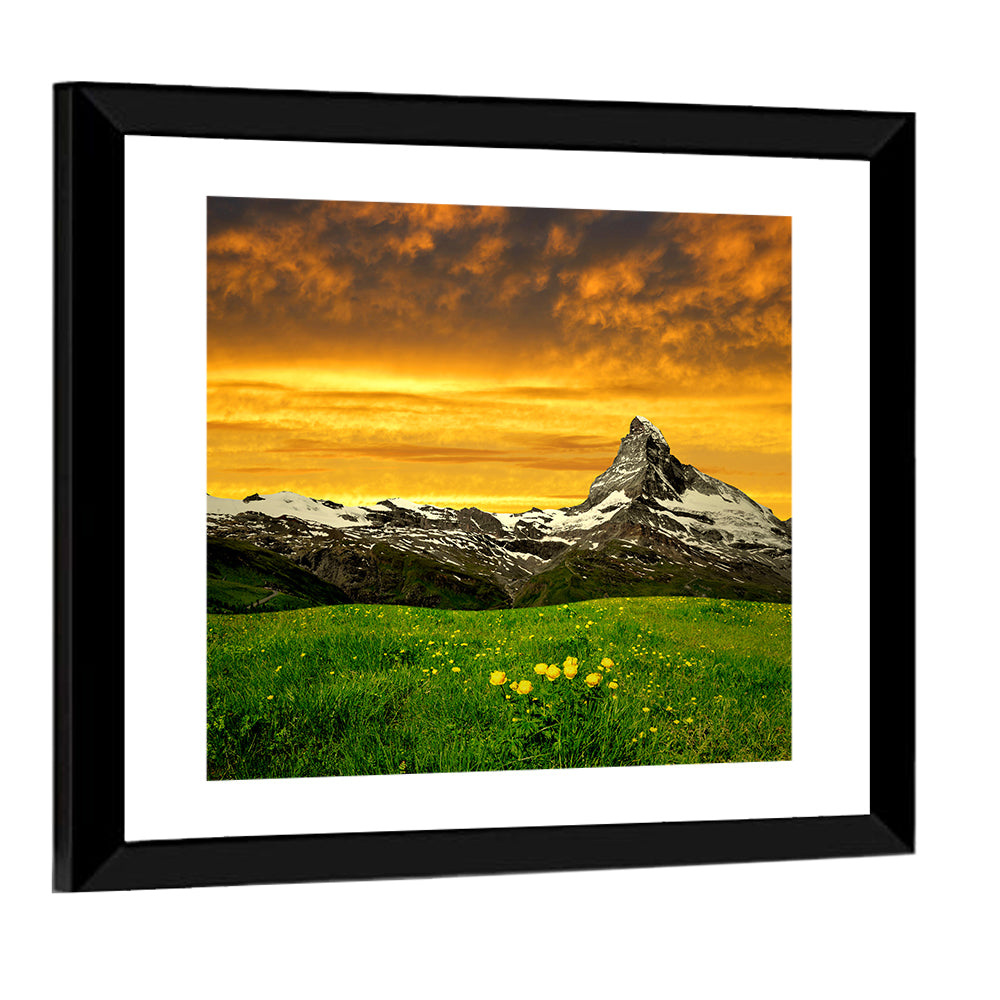 Golden Hour at the Matterhorn Wall Art