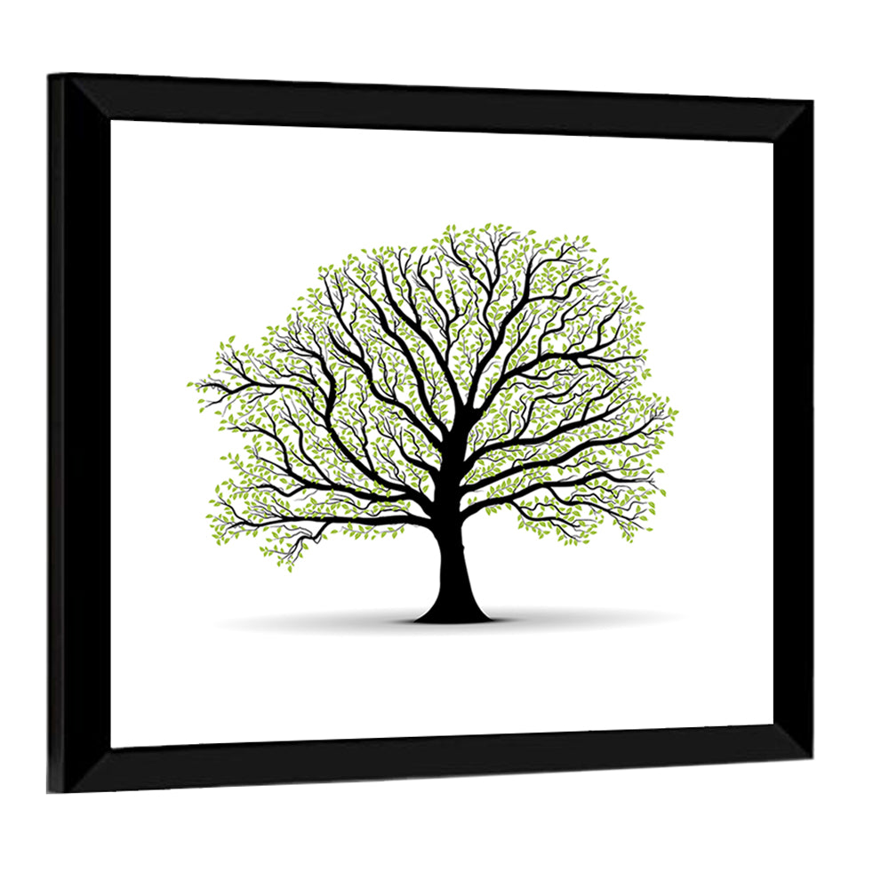 Deciduous Tree Silhouette Wall Art