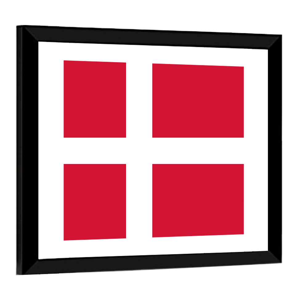 Danish Flag Nordic Cross Wall Art