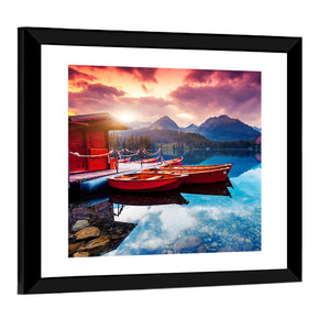 Mountain Lake In National Park High Tatra Slovakia Wall Art