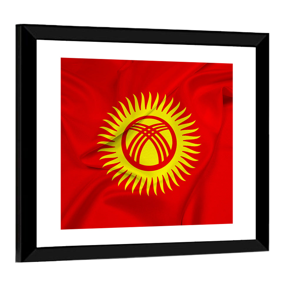 Flag Of Kyrgyzstan Wall Art=