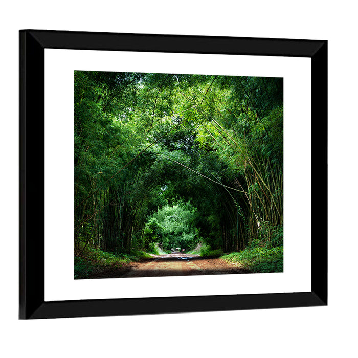 Bamboo Road in Kyoto Wall Art as a framed print