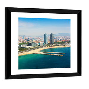 Barcelona From Mediterranean Sea Wall Art