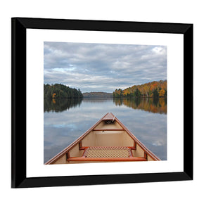 Canoe Bow On An Autumn Lake Ontario Wall Art