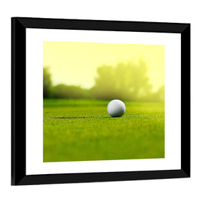 Golf Ball Near Hole Wall Art