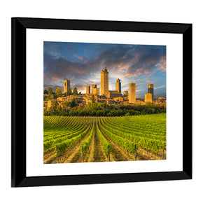 Vineyards Of San Gimignano Tuscany Wall Art