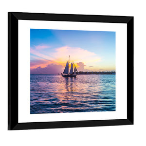 Sailing Boat At Key West Wall Art