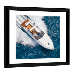 Motor Yacht From Top Wall Art