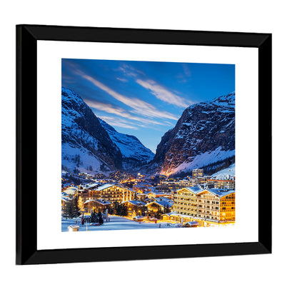 Ski Resort In French Alps Wall Art