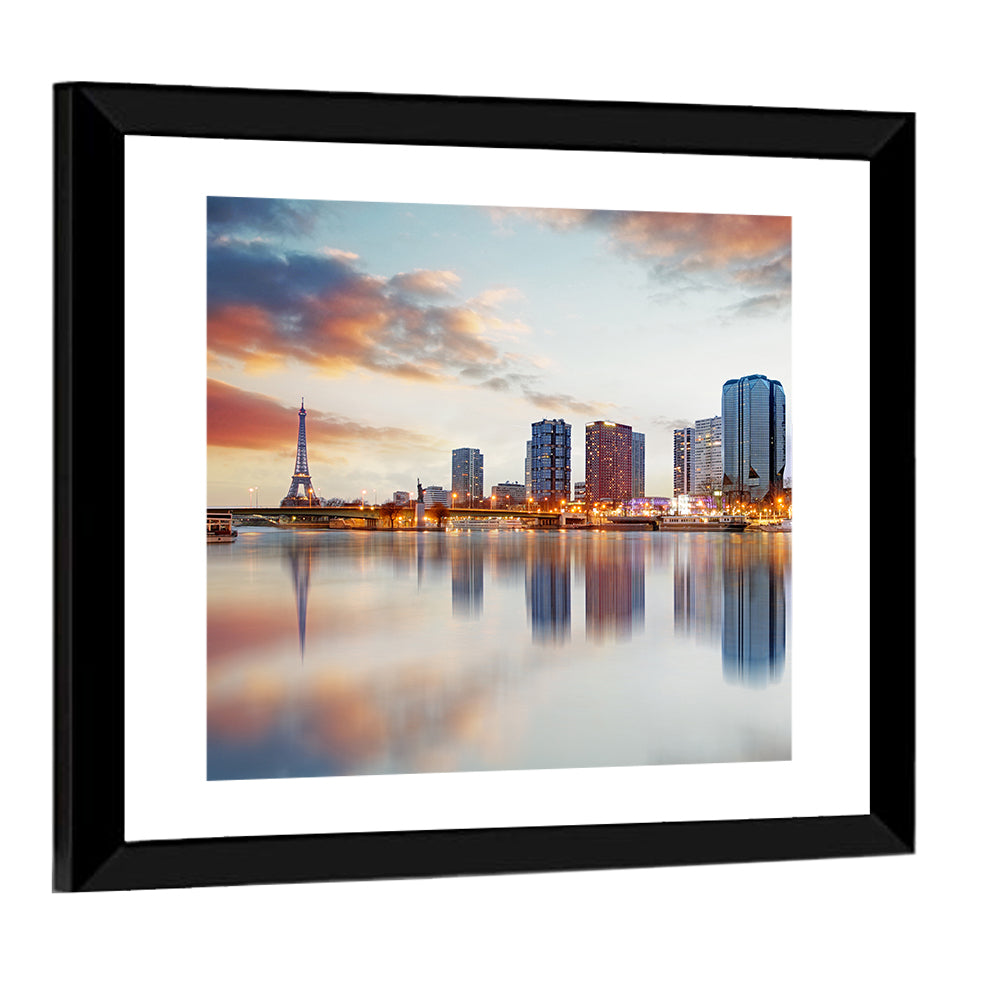 Paris Skyline with Eiffel Tower Wall Art